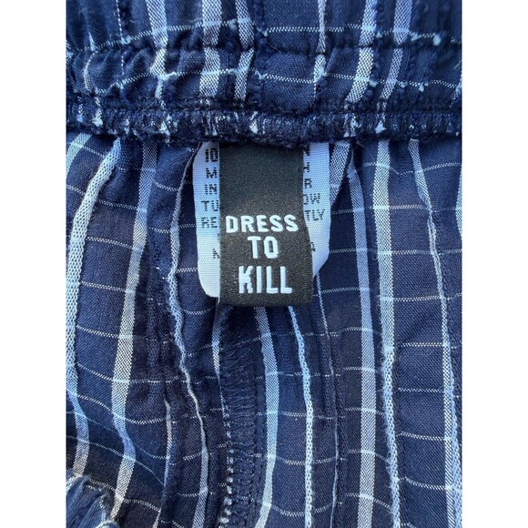 DRESS TO KILL by Jane Mohr Wide-Leg Harem Pants, Navy/Gray Striped, Size 1 - Picture 2 of 16